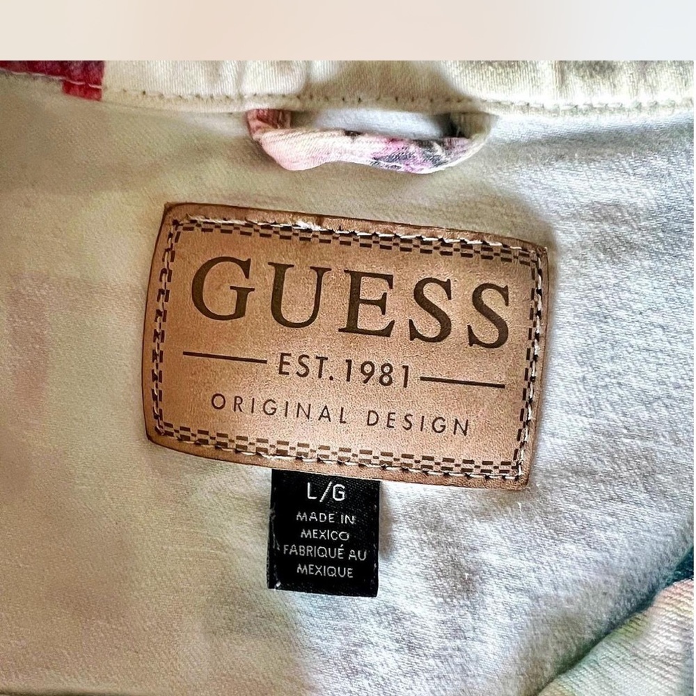 🤍GUESS Collage Print Summer Daze Jacket / Shacket • Men’s Large or Unisex - Picture 6 of 6